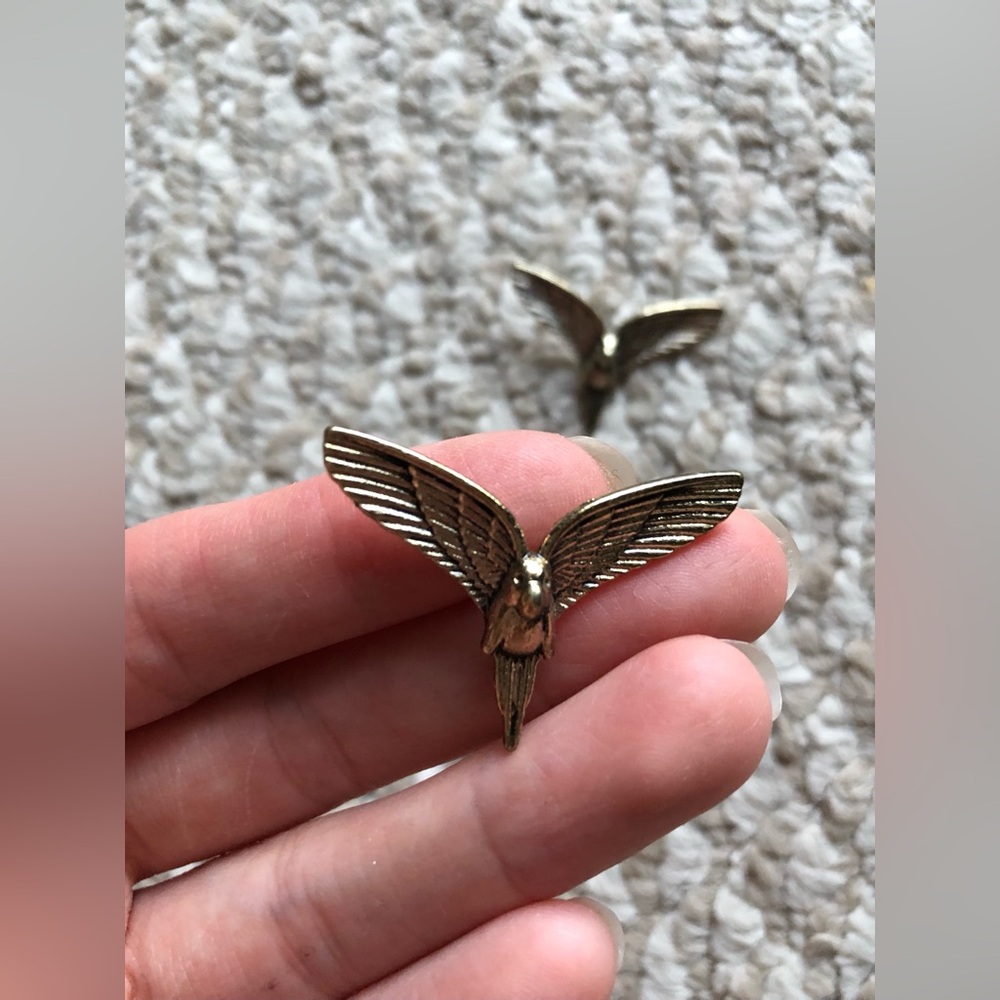 Pair of Bronze Bird decorative Charms
